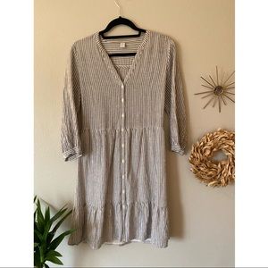 Old Navy Long Sleeve Striped Dress M